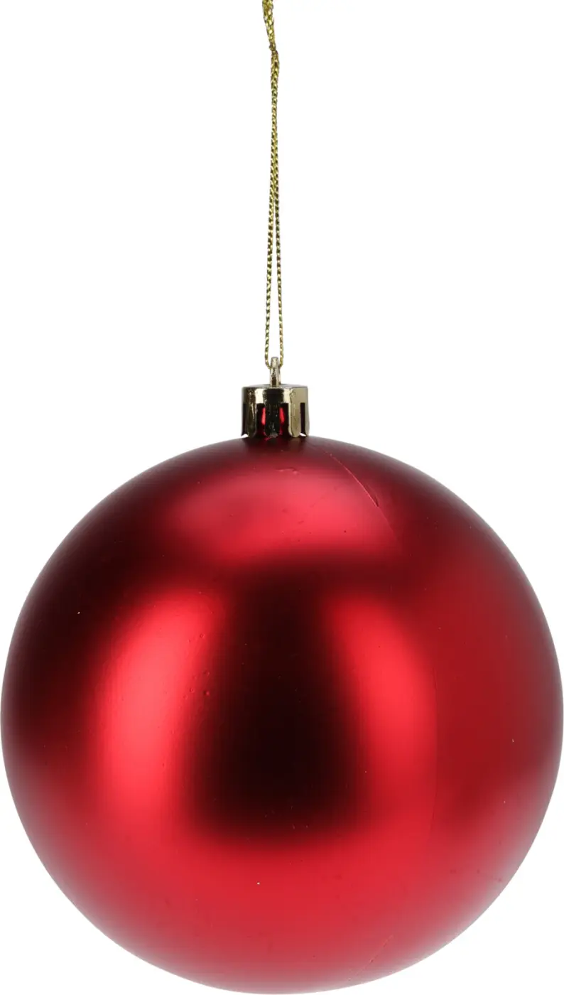 Weihnachtskugel 12 cm rot