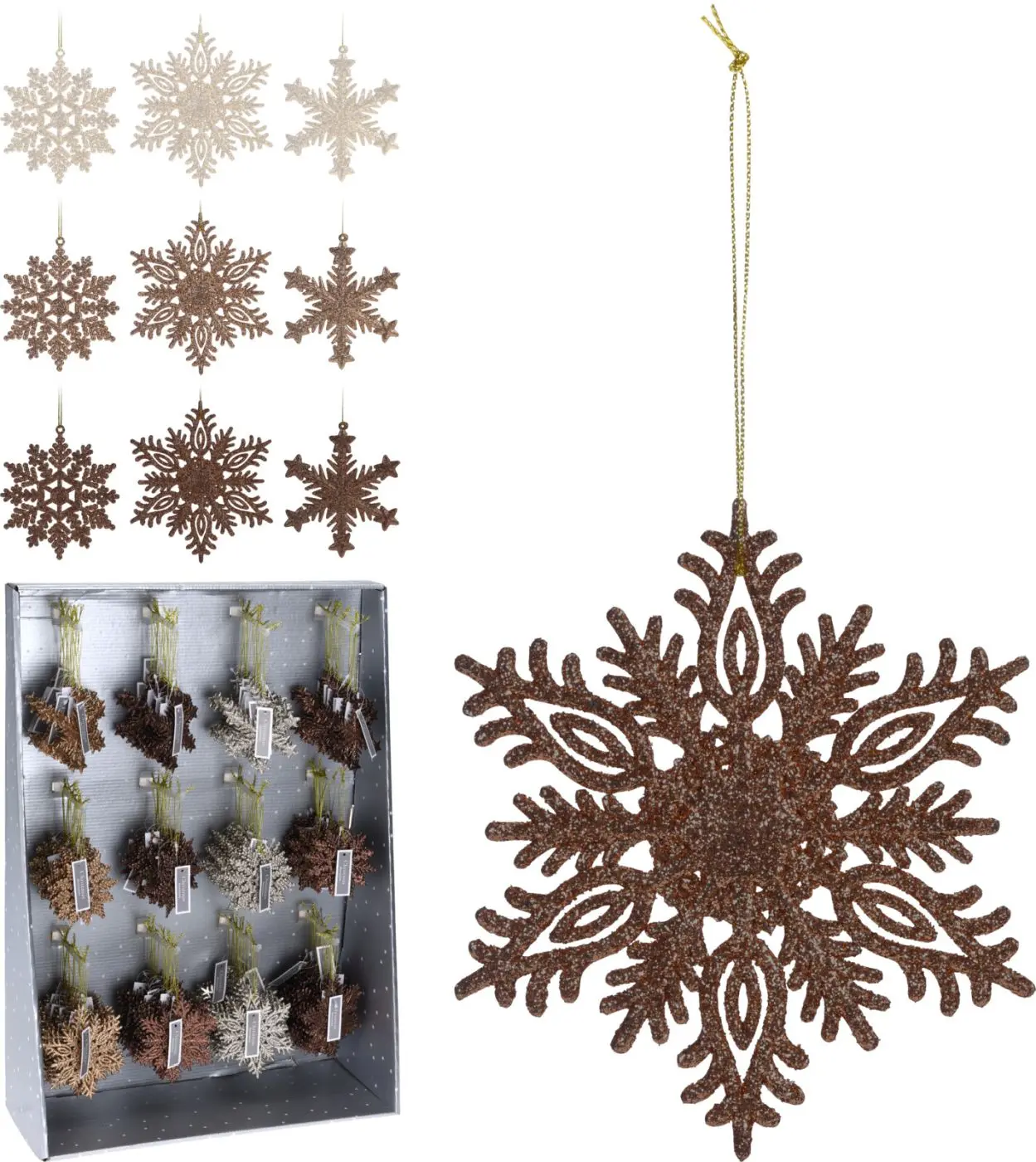 Hängedeko Schneeflocken 10 cm
