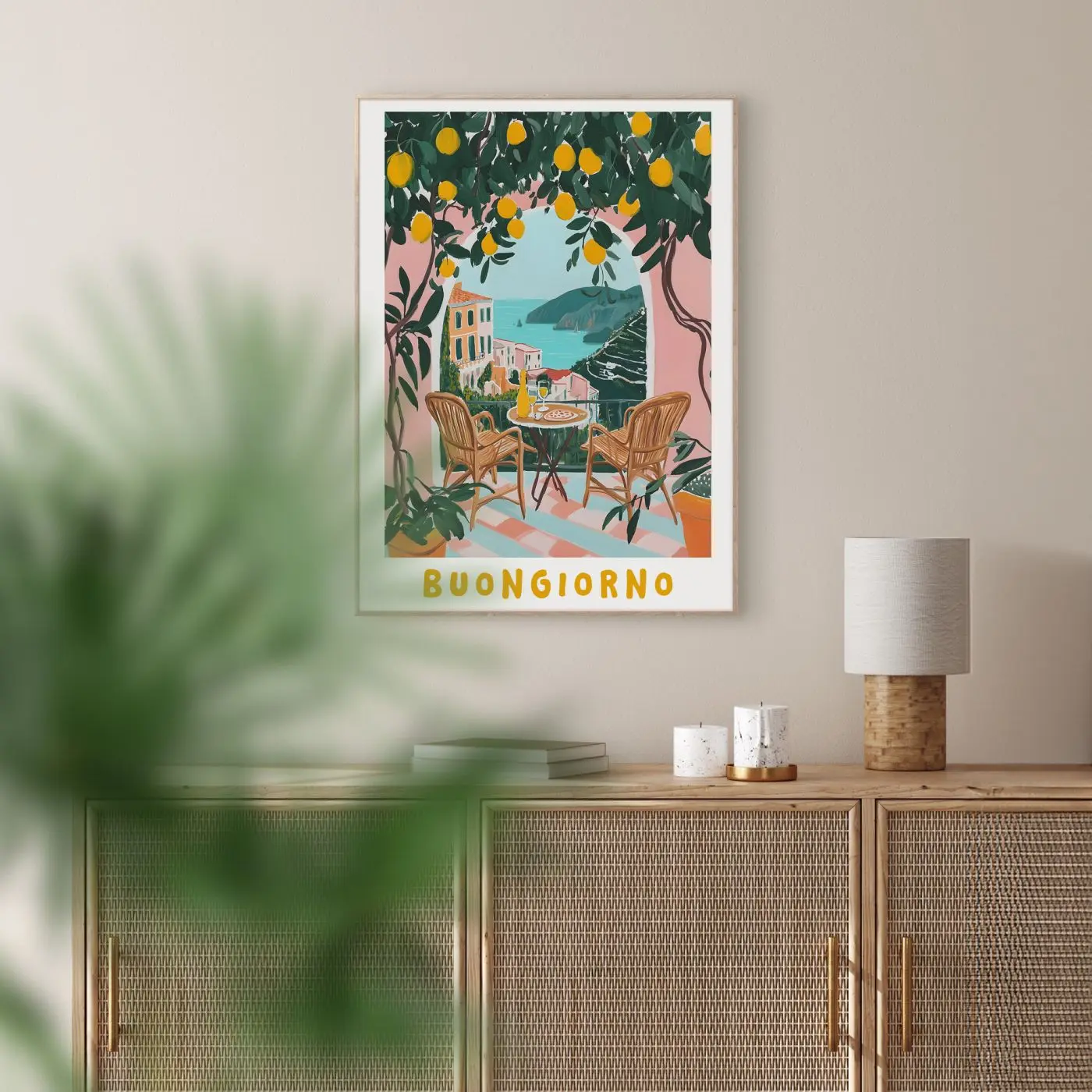 Bild gerahmt Balcony I 50 x 70 cm 