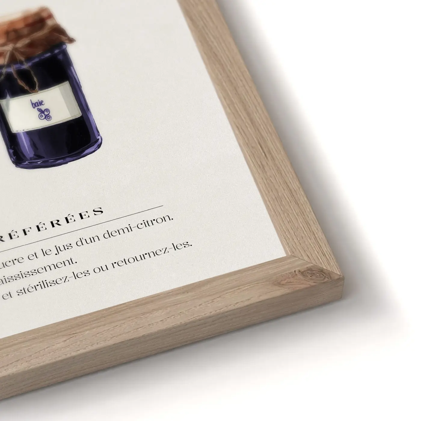 Bild gerahmt Confitures 30 x 40 cm