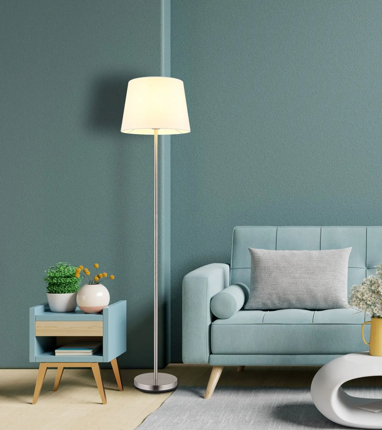 Stehleuchte Joris Nickel matt