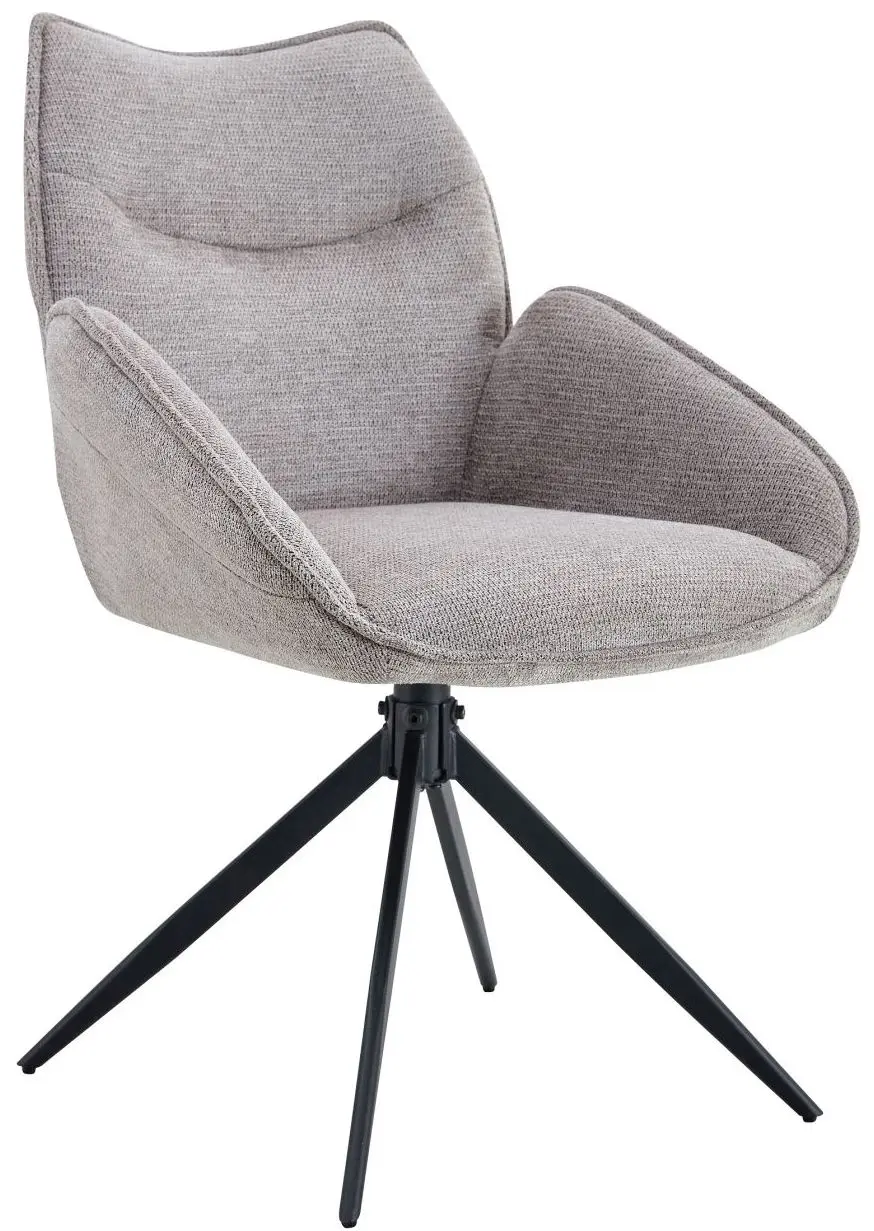 Vierfußstuhl Henrike Webstoff taupe