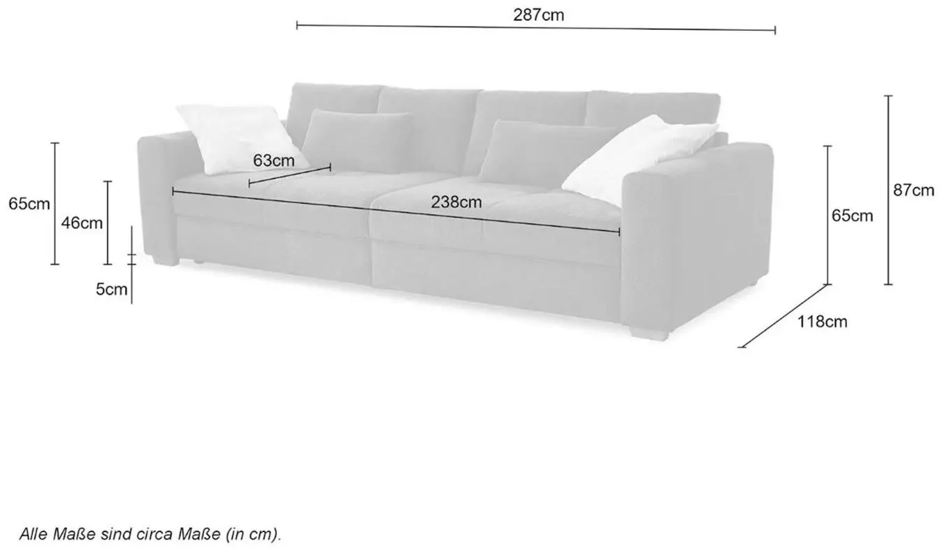 Big-Sofa Mara Grau