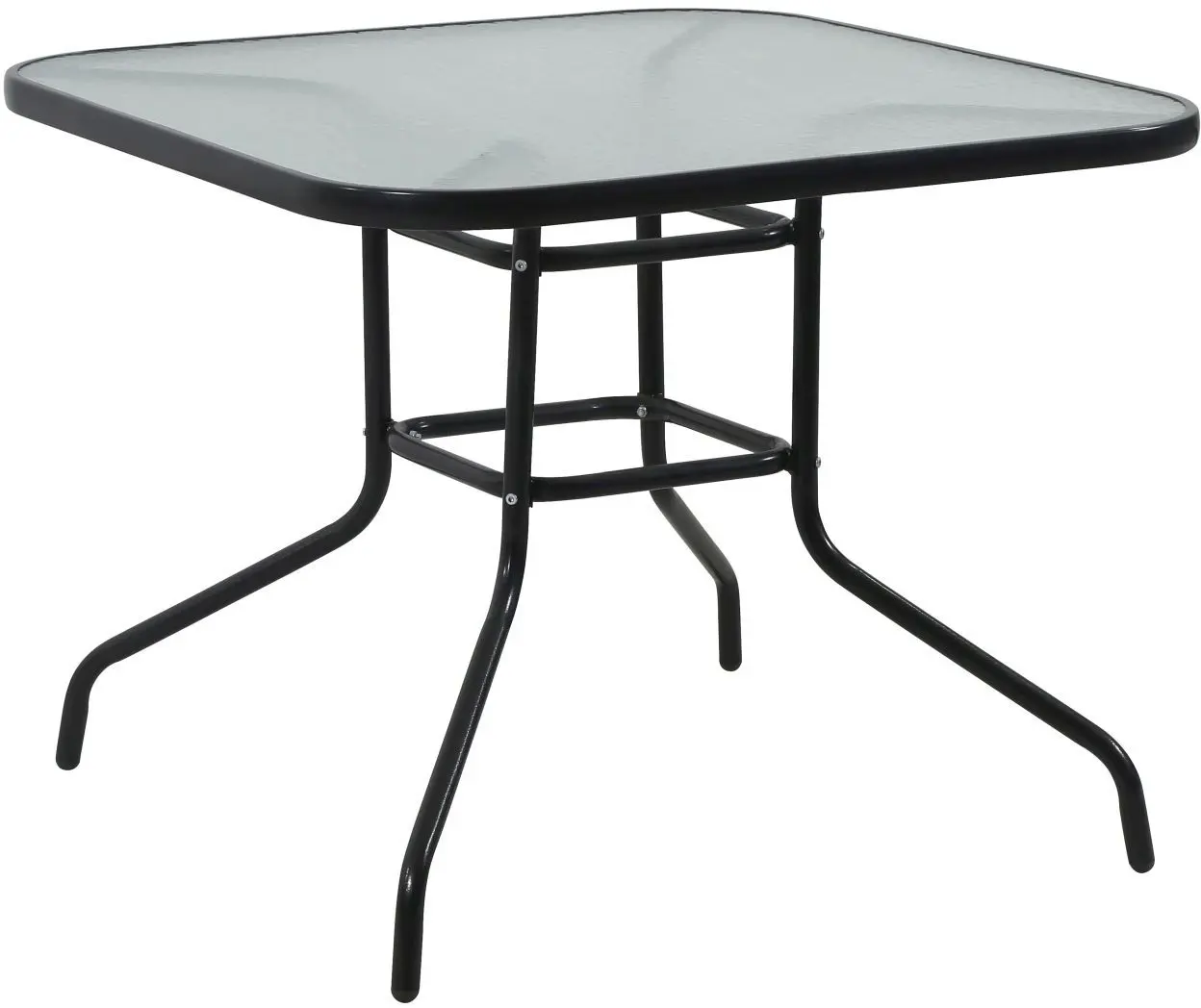 Gartentisch Ros aus Glas 90 x 90 cm