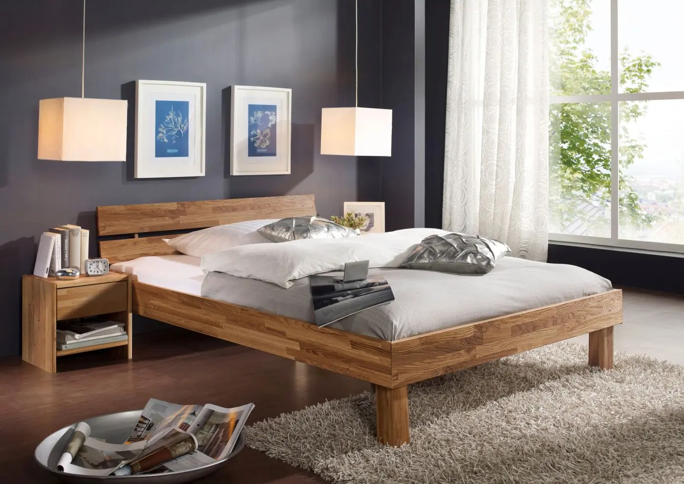 Bettgestell BE-0260 Buche massiv 180 x 200