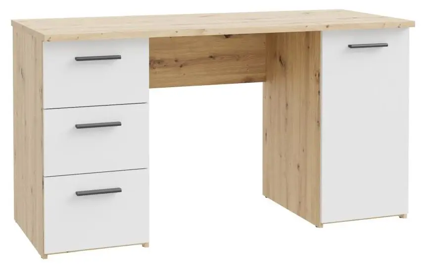 Schreibtisch Net307 Artisan Eiche/weiß