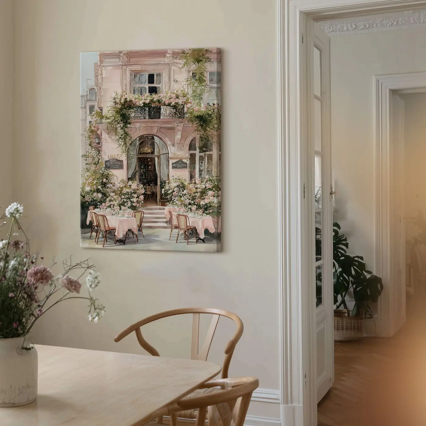 Leinwandbild Cafe de Fleurs 60 x 80 cm