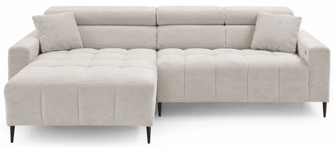 Wohnlandschaft Simple Cord sandgrau