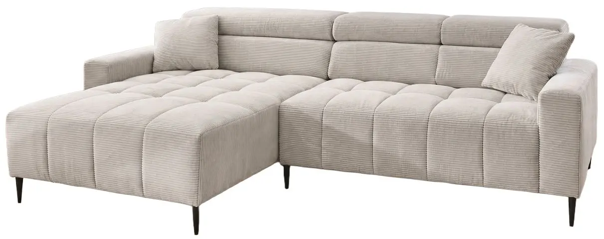 Wohnlandschaft Simple Cord sandgrau