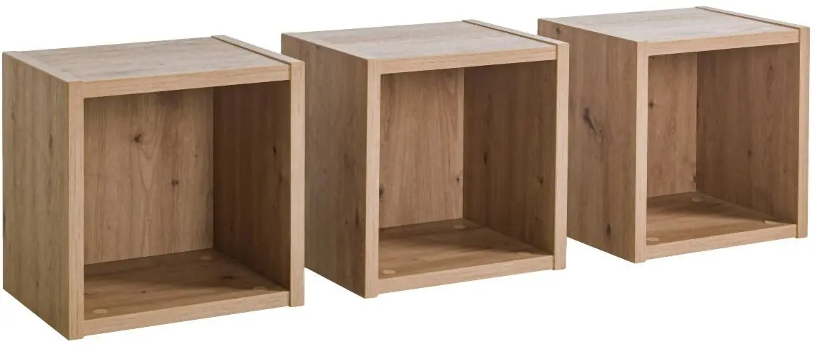 Cubes 3er-Set Vitruvia Artisan Eiche/schwarz