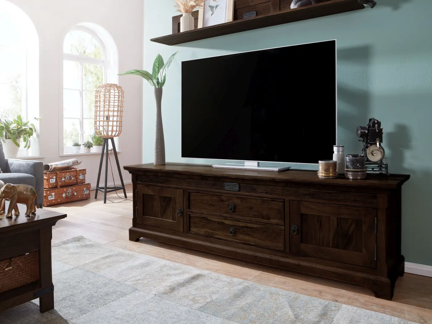TV-Lowboard WZ-0565 Akazie colonialfarbig 