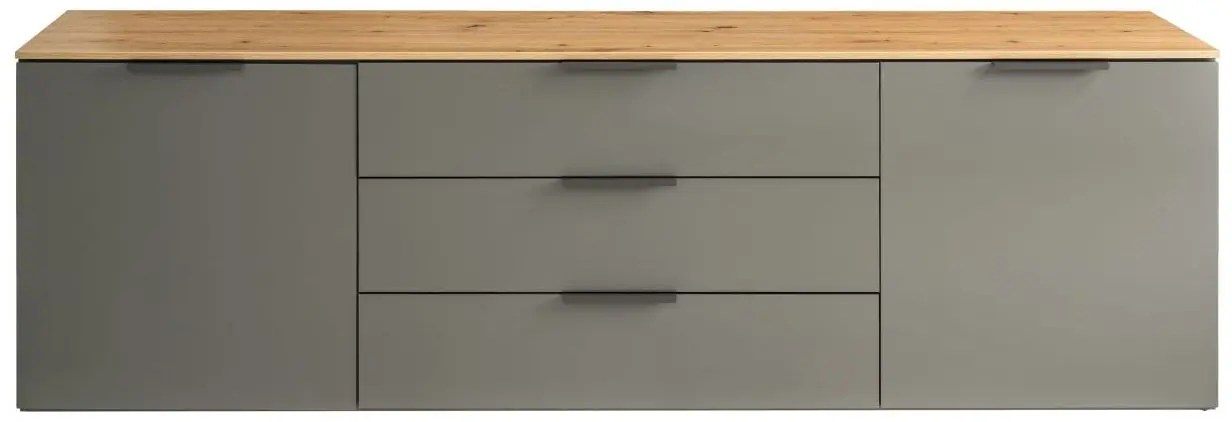 TV-Lowboard grau/Artisan Eiche