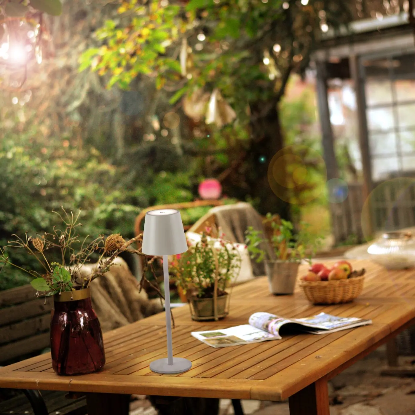 Tischleuchte Euria greige