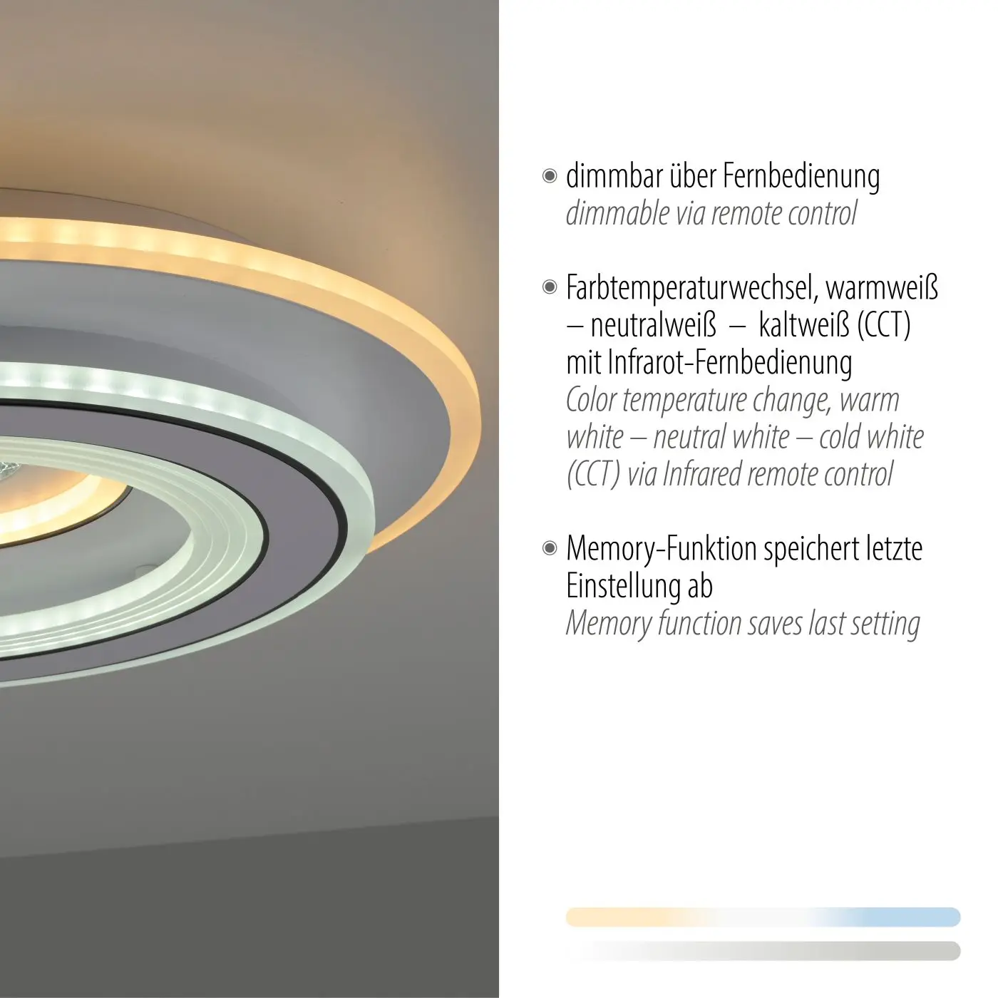 LED-Deckenleuchte Tolago 