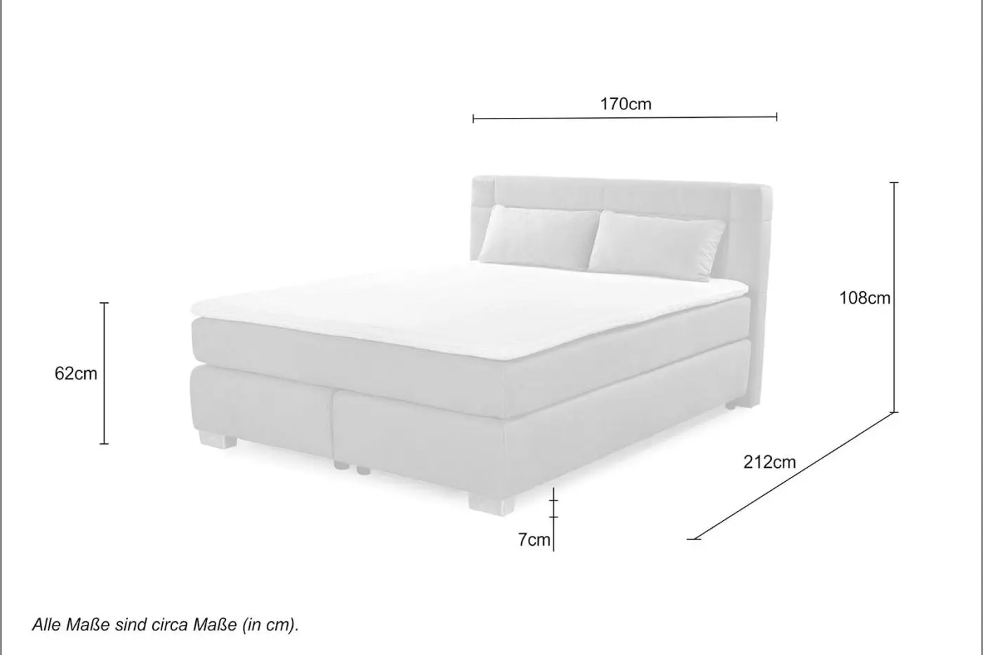 Boxspringbett Romana Mix 160 x 200 cm braun Boxspringbett Romana Mix 160 x 200 cm