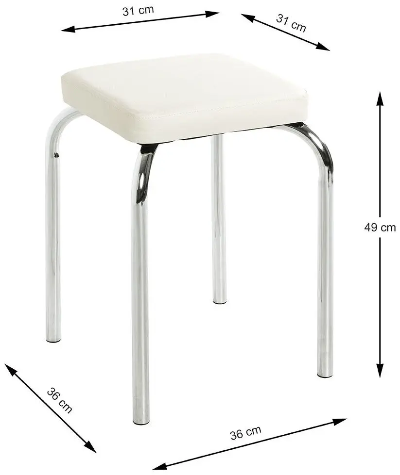 Stapelhocker Pik-As weiß