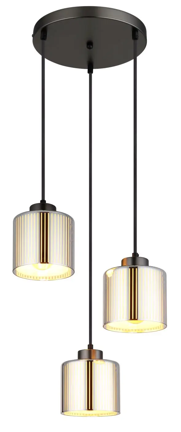 Pendelleuchte Felicia schwarz-chrom