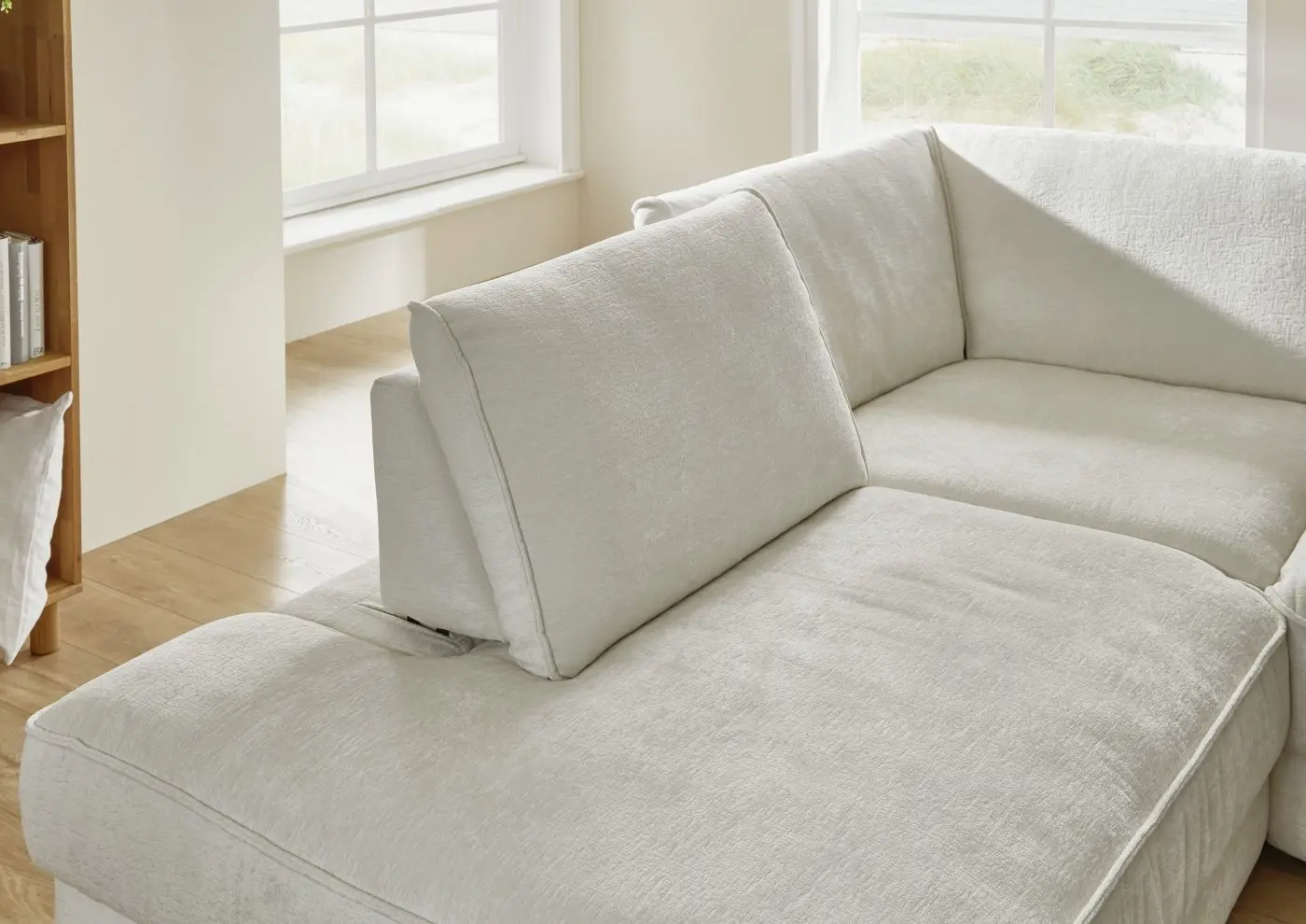 Wohnlandschaft couchliebe. LS26 Petilia beige mit Zusatzfunktionen