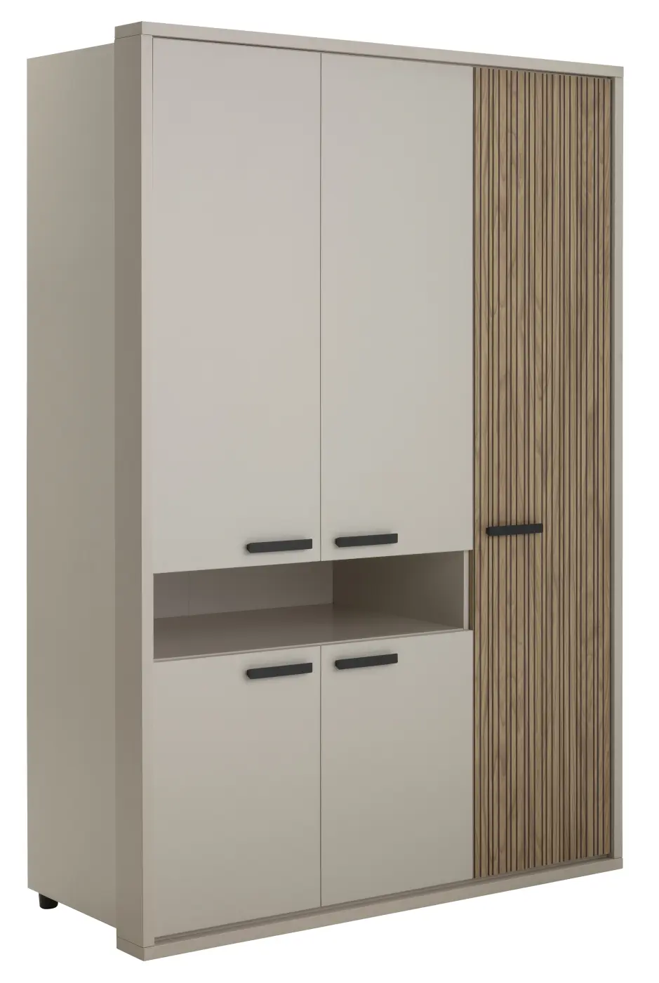 Schrank Bravo 5-türig cashmere/strippedwood