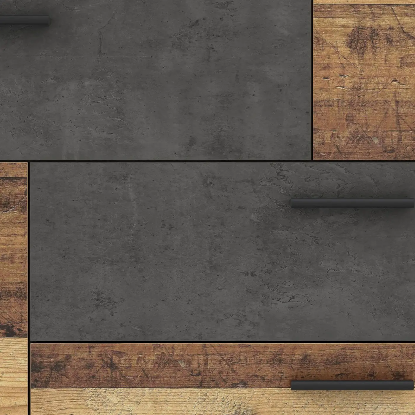Kommode Skive Old Wood/Betonoptik dunkelgrau