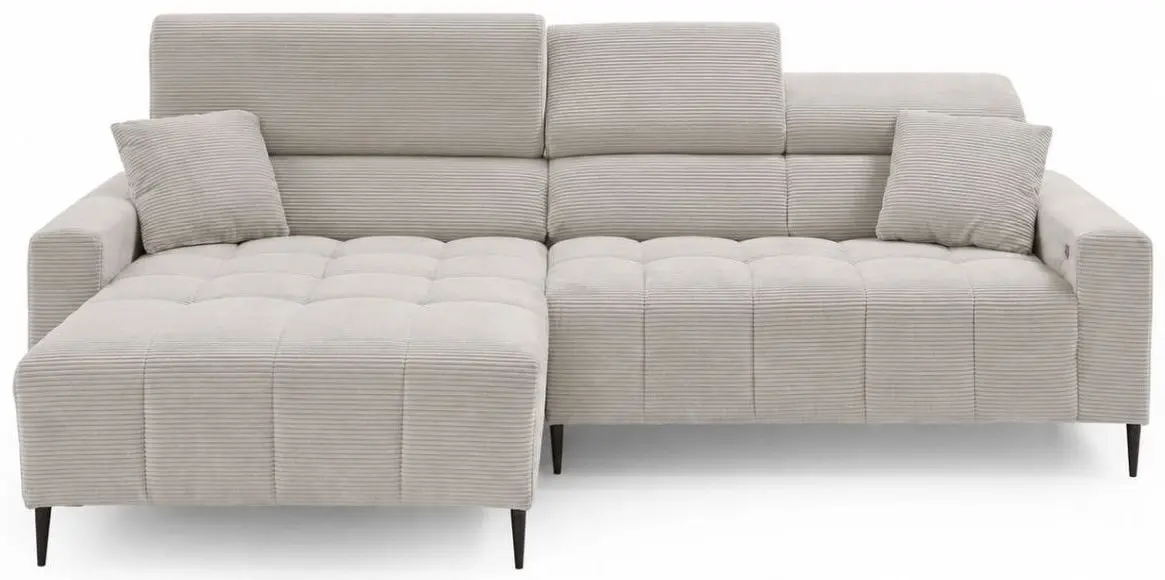 Wohnlandschaft Simple Cord sandgrau