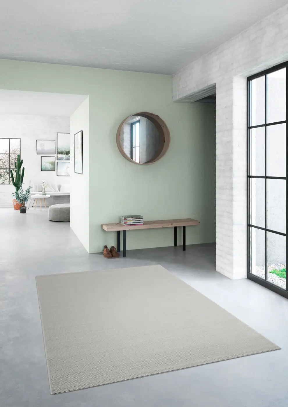 Teppich Essenza 160 x 230 cm hellgrau, anthrazit