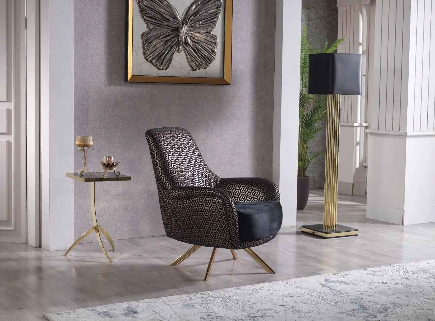 Sessel Singapur schwarz