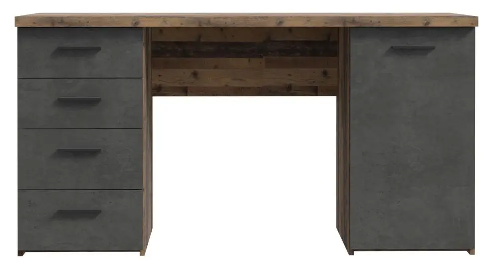 Schreibtisch Net106 Old Wood/dunkelgrau