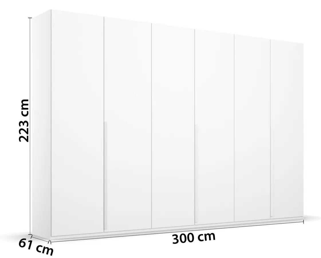 Drehtürenschrank Montclar 6-türig weiß matt