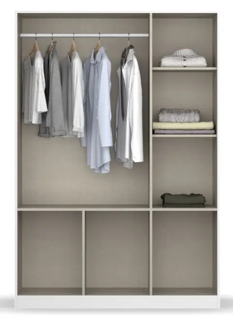 Drehtürenschrank Celle 3-türig weiß Drehtürenschrank Celle 3-türig weiß