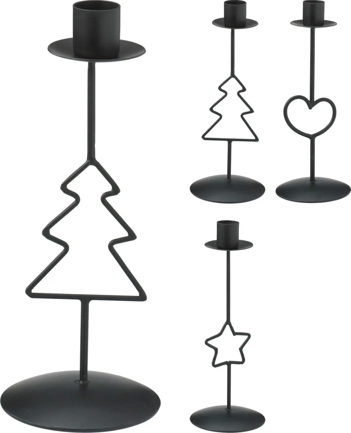 Kerzenständer 8 x 21 cm schwarz