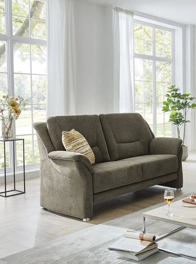2,5-Sitzer couchliebe. LS404620 braun mit Zusatzfunktionen