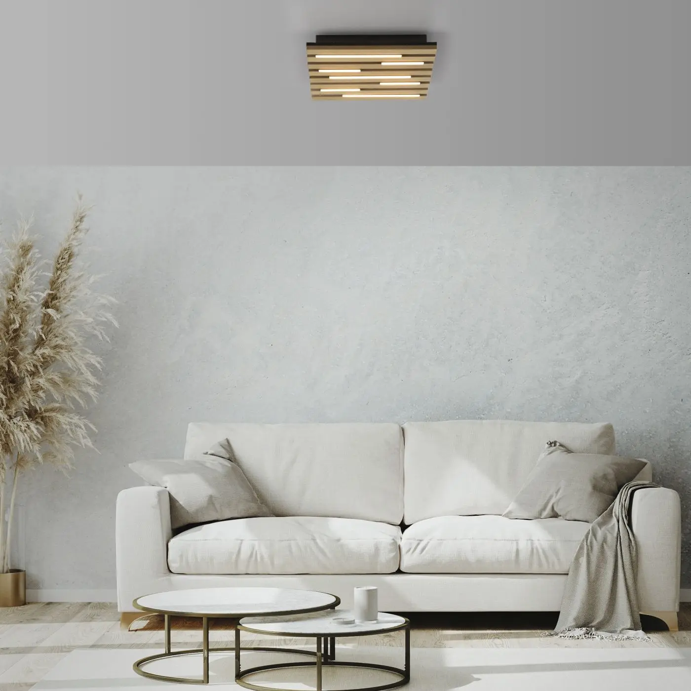 LED Deckenleuchte Akustik Echtholzfunier