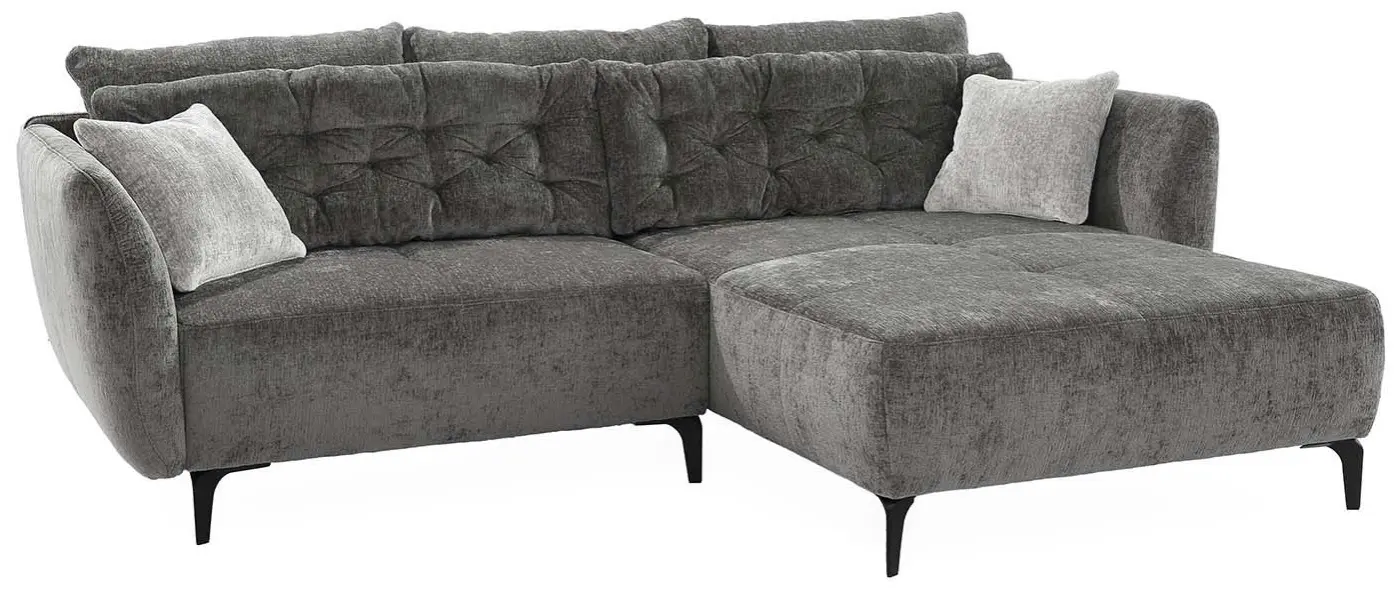 Wohnlandschaft Salo Chenille grau