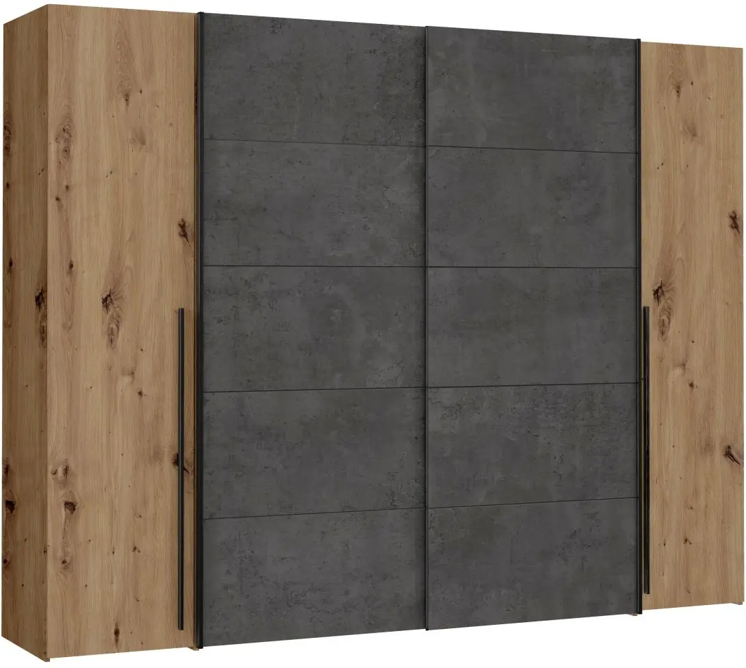Dreh-Schwebetürenschrank Narago 4-türig 