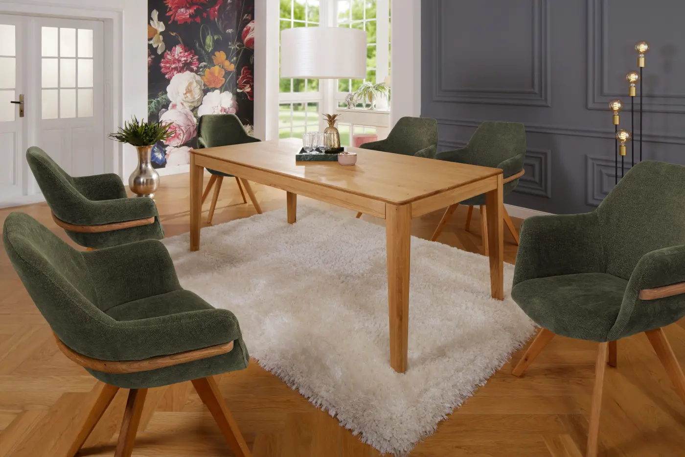 Esstisch TI-0669 Wildeiche massiv