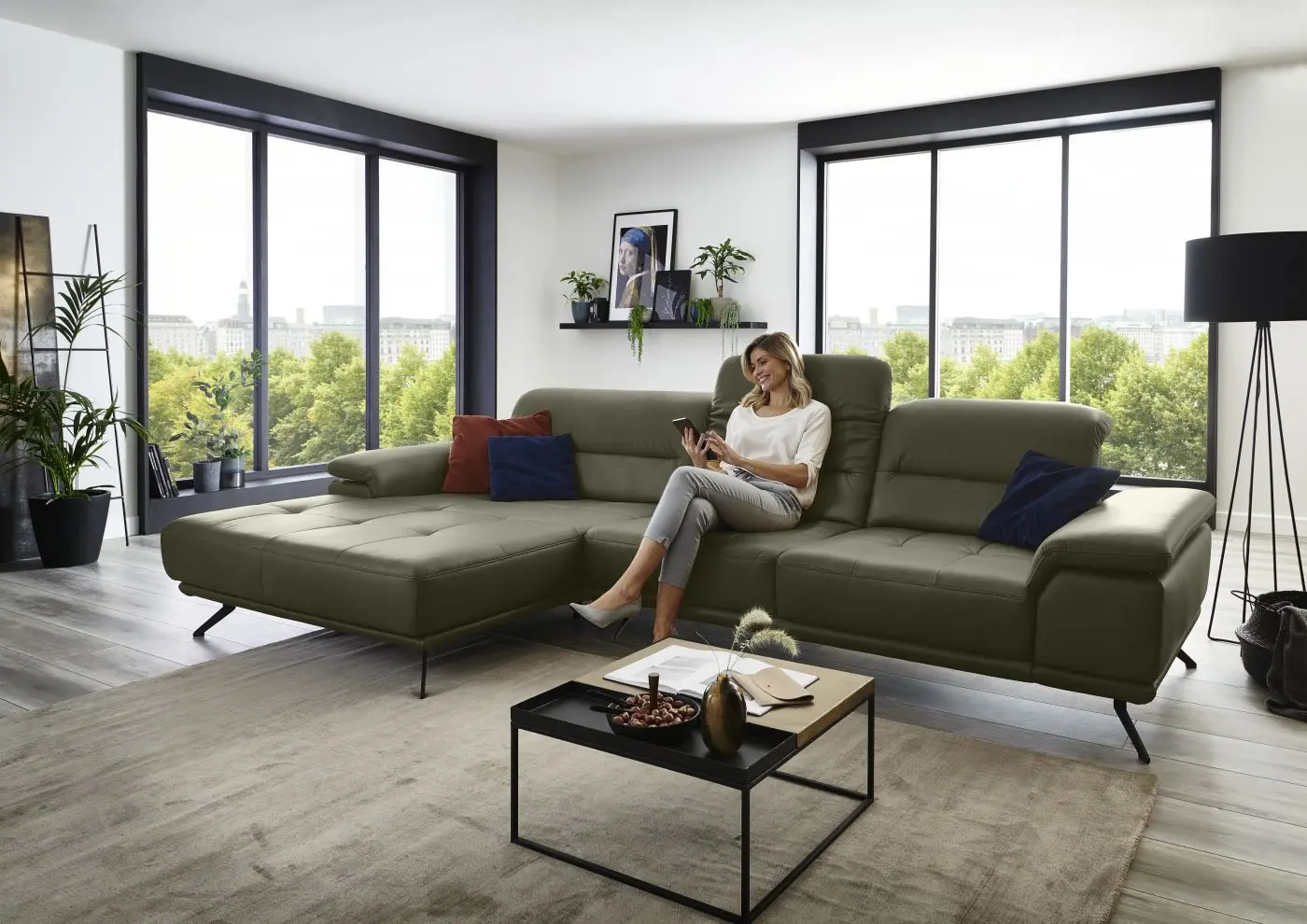 Wohnlandschaft couchliebe. LS 840621 Leder Vivre leaf mit Zusatzfunktionen Wohnlandschaft LS 840621 Leder Vivre leaf mit Zusatzfunktionen couchliebe.