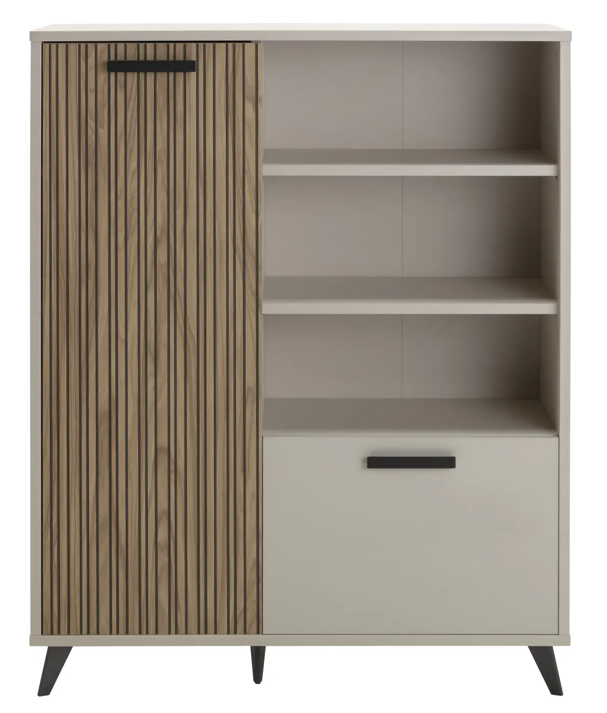 Highboard Bravo 2-türig cashmere/strippedwood