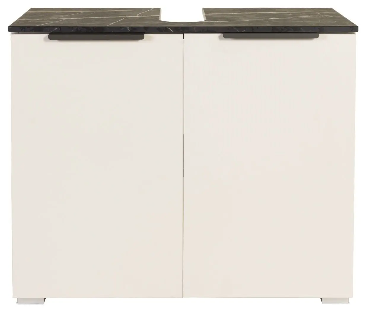 Waschbeckenunterschrank Promessa Cashmere matt/Sahara Marmor