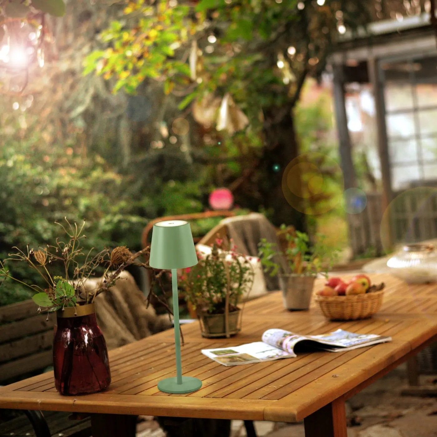 Tischleuchte Euria grün