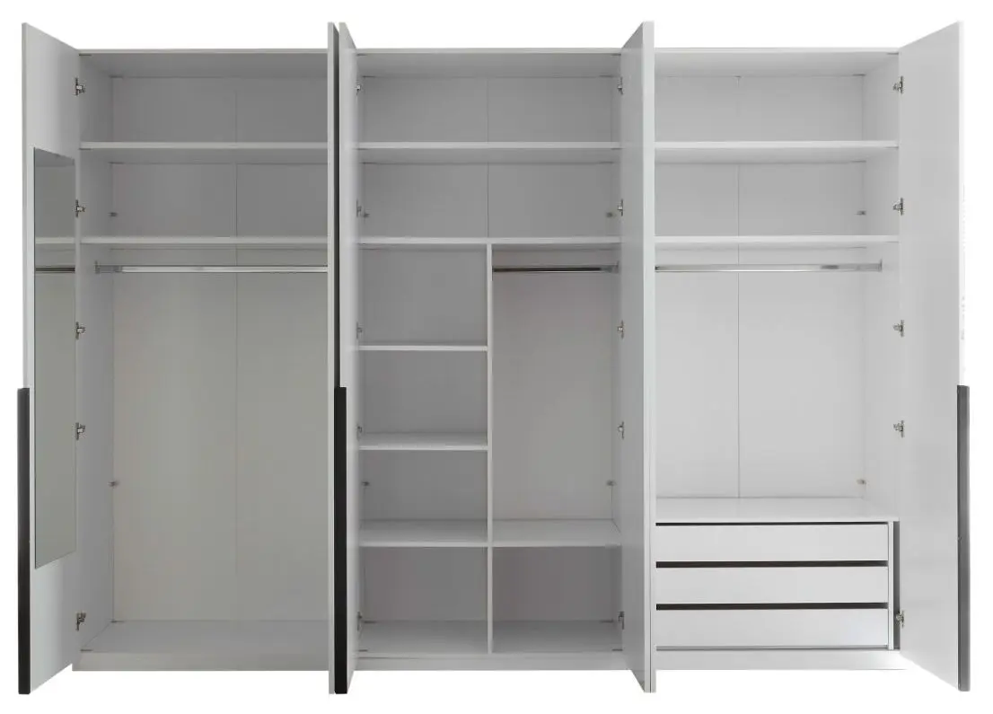 Drehtürenschrank Camoleo 6-türig weiß