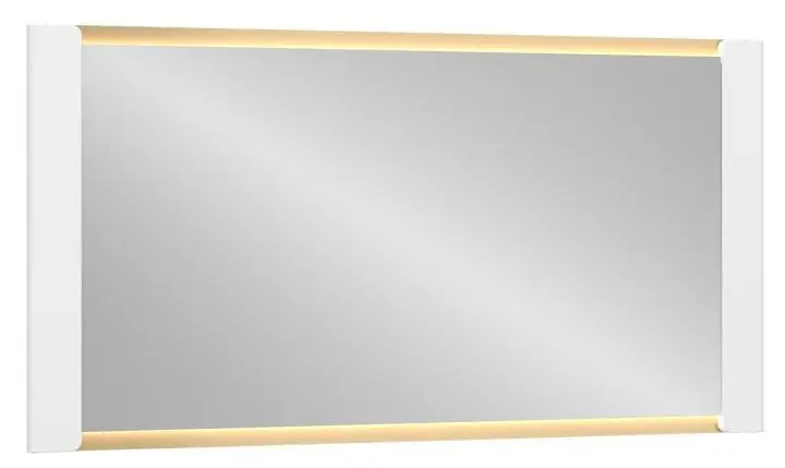 Wandspiegel Lazio weiß Hochglanz / goldfarben