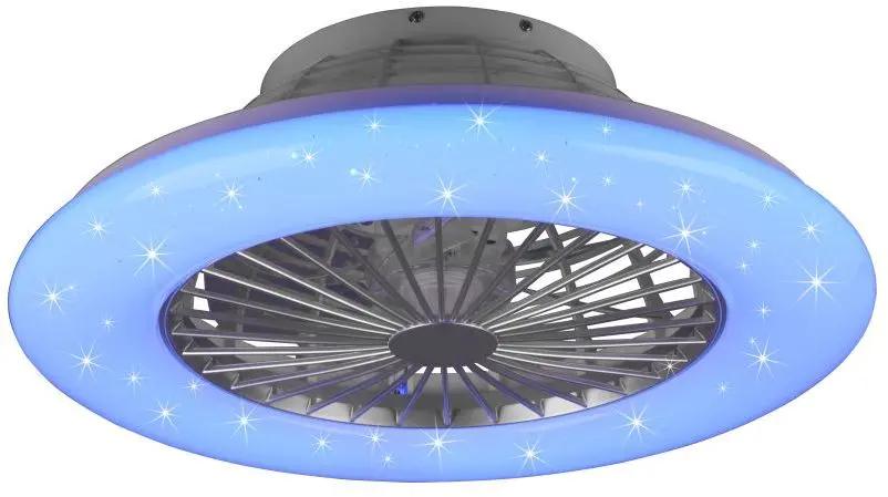 LED-Deckenventilator Stralsund titanfarbig