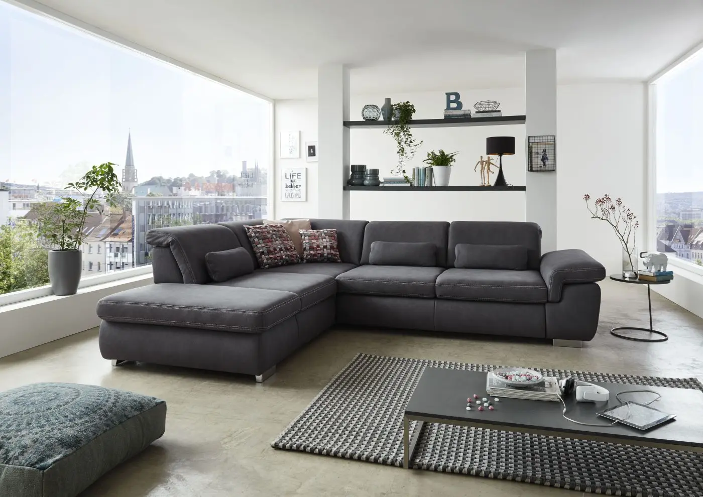 Wohnlandschaft LS 300818 mit Zusatzfunktionen couchliebe.