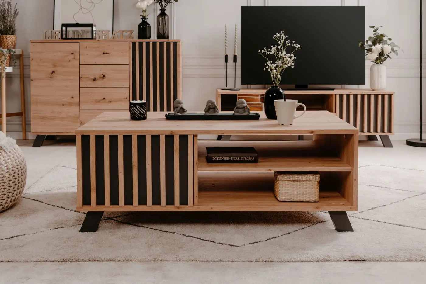Couchtisch Medan Artisan Eiche/anthrazit