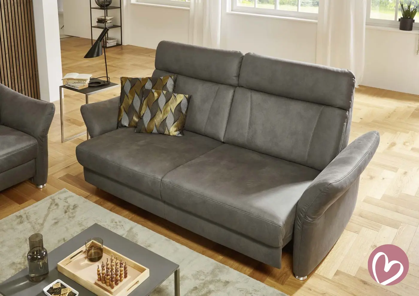 2,5-Sitzer PP-PF24014 mit Komfortfunktionen anthrazit breit couchliebe.