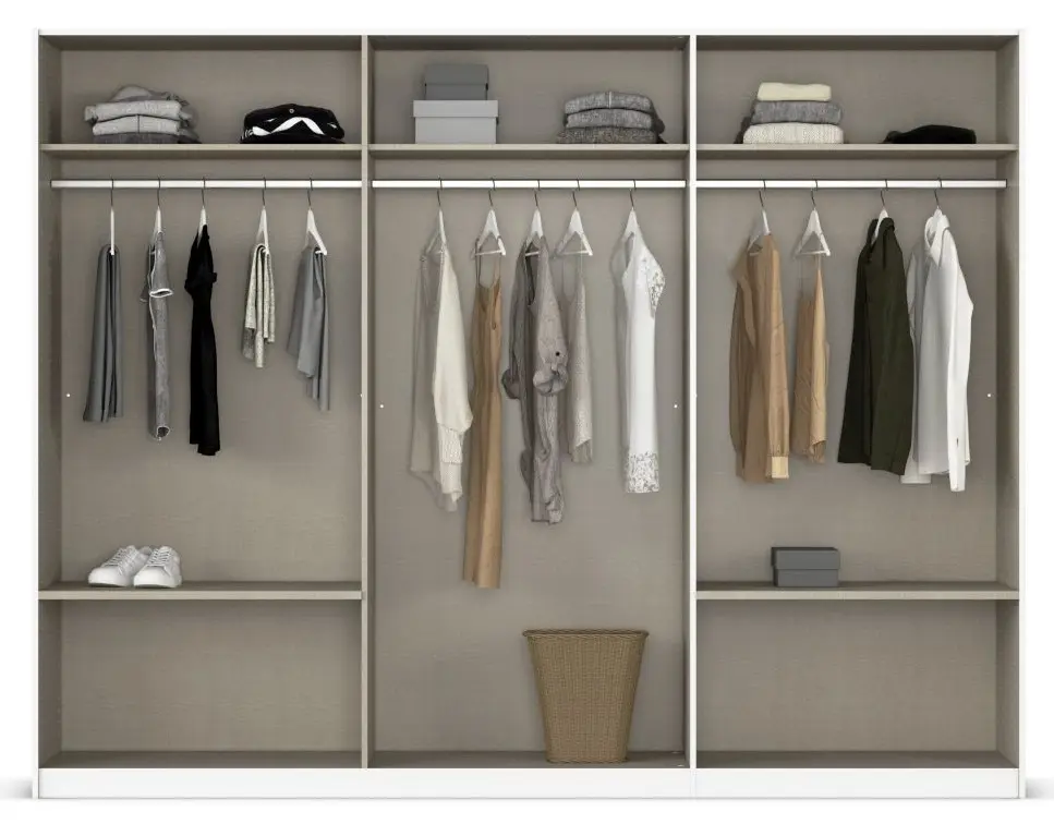 Schwebetürenschrank Elara 3-türig weiß