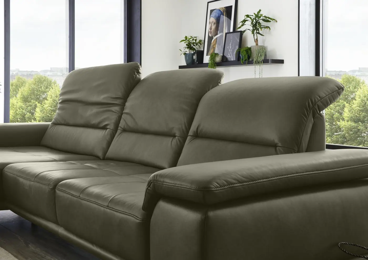 Wohnlandschaft couchliebe. LS 840621 Leder Vivre leaf mit Zusatzfunktionen Wohnlandschaft LS 840621 Leder Vivre leaf mit Zusatzfunktionen couchliebe.