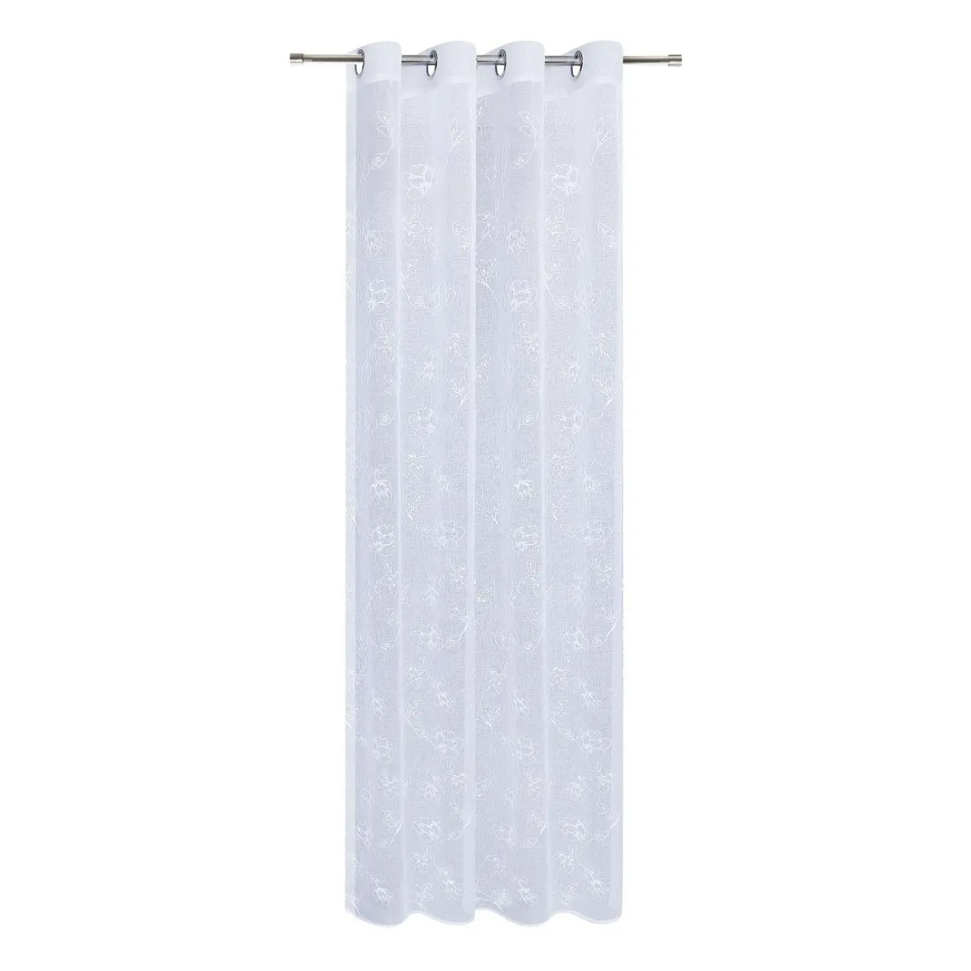 Ösenschal 140 x 235 cm anthrazit Ösenschal weiß/Blumendesign 140 x 235 cm