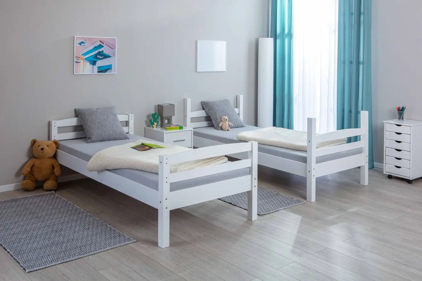 Etagenbett Annika 90 x 200 cm Kiefer massiv weiß